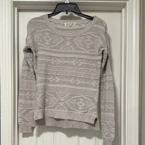 Pink Rose Light Beige Textured Sweater